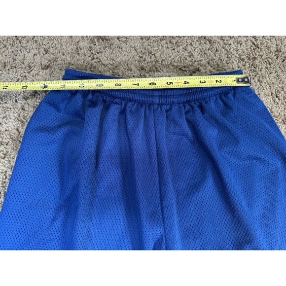 VINTAGE NIKE Blue Mesh Shorts Y2k 90s Sports Gym Running Outdoor USA Made SMALL - Picture 6 of 6
